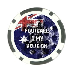 Football Is My Religion Poker Chip Card Guard by Valentinaart