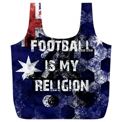 Football Is My Religion Full Print Recycle Bags (l)  by Valentinaart