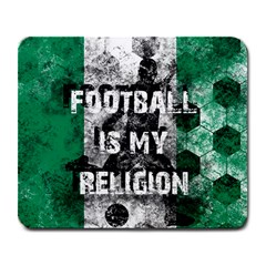 Football Is My Religion Large Mousepads by Valentinaart