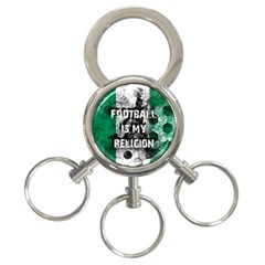 Football Is My Religion 3-ring Key Chains by Valentinaart