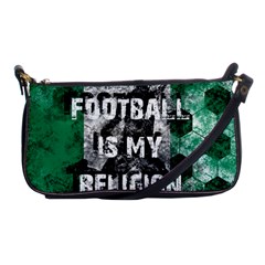 Football Is My Religion Shoulder Clutch Bags by Valentinaart