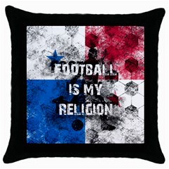 Football Is My Religion Throw Pillow Case (black) by Valentinaart