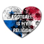 Football is my religion Heart Mousepads Front