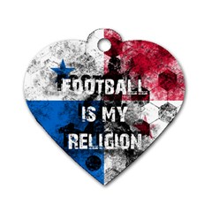 Football Is My Religion Dog Tag Heart (one Side) by Valentinaart