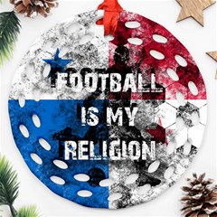 Football Is My Religion Round Filigree Ornament (two Sides) by Valentinaart