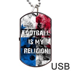 Football Is My Religion Dog Tag Usb Flash (two Sides) by Valentinaart