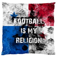 Football Is My Religion Large Cushion Case (one Side) by Valentinaart