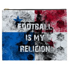 Football Is My Religion Cosmetic Bag (xxxl)  by Valentinaart