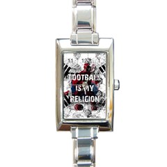 Football Is My Religion Rectangle Italian Charm Watch by Valentinaart