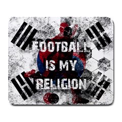 Football Is My Religion Large Mousepads by Valentinaart