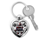 Football is my religion Key Chains (Heart)  Front