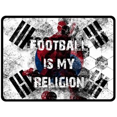 Football Is My Religion Fleece Blanket (large)  by Valentinaart