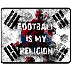 Football Is My Religion Fleece Blanket (medium)  by Valentinaart