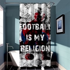 Football Is My Religion Shower Curtain 36  X 72  (stall)  by Valentinaart