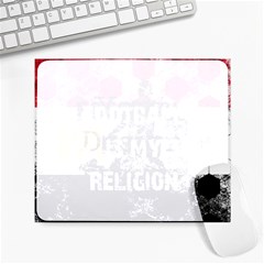 Football Is My Religion Large Mousepads by Valentinaart