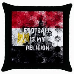 Football Is My Religion Throw Pillow Case (black) by Valentinaart