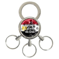 Football Is My Religion 3-ring Key Chains by Valentinaart