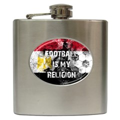 Football Is My Religion Hip Flask (6 Oz) by Valentinaart