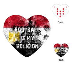 Football Is My Religion Playing Cards (heart) 