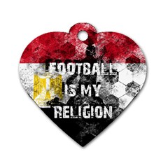 Football Is My Religion Dog Tag Heart (one Side) by Valentinaart