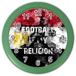 Football is my religion Color Wall Clocks Front