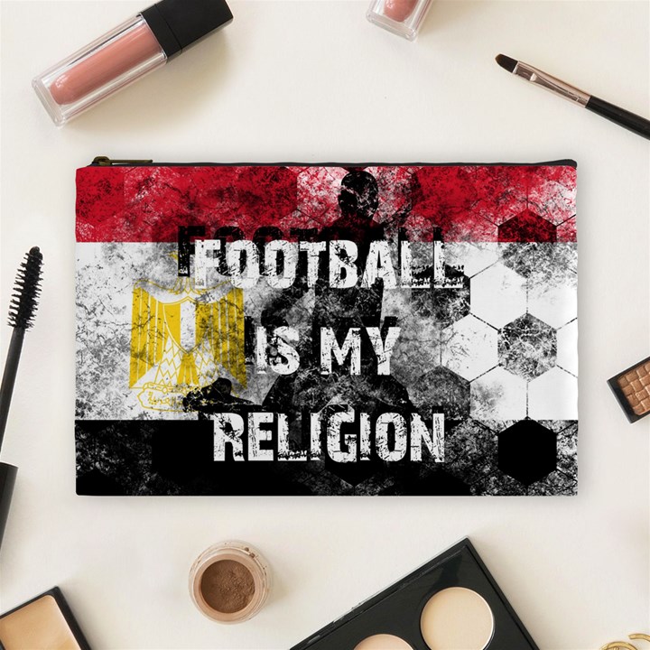 Football is my religion Cosmetic Bag (Large) 