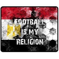 Football Is My Religion Fleece Blanket (medium)  by Valentinaart