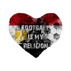 Football Is My Religion Standard 16  Premium Flano Heart Shape Cushions by Valentinaart