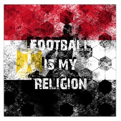 Football Is My Religion Large Satin Scarf (square) by Valentinaart