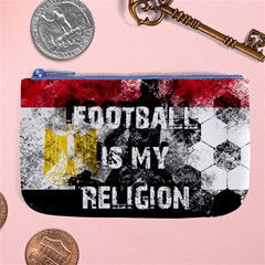 Football Is My Religion Large Coin Purse by Valentinaart