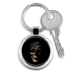 Skull Key Chains (round)  by Valentinaart