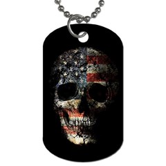 Skull Dog Tag (one Side) by Valentinaart