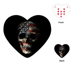 Skull Playing Cards (heart)  by Valentinaart