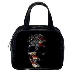 Skull Classic Handbags (one Side) by Valentinaart