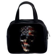 Skull Classic Handbags (2 Sides) by Valentinaart