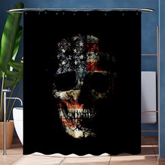 Skull Shower Curtain 60  X 72  (medium)  by Valentinaart