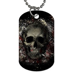 Skull Dog Tag (one Side) by Valentinaart