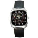 Skull Square Metal Watch Front