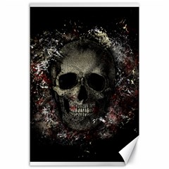 Skull Canvas 24  X 36  by Valentinaart