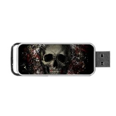 Skull Portable Usb Flash (one Side) by Valentinaart