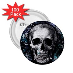 Skull 2 25  Buttons (100 Pack)  by Valentinaart