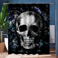 Skull Shower Curtain 60  X 72  (medium)  by Valentinaart