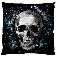 Skull Large Flano Cushion Case (one Side) by Valentinaart