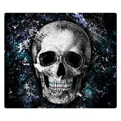 Skull Double Sided Flano Blanket (small)  by Valentinaart