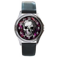 Skull Round Metal Watch