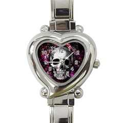 Skull Heart Italian Charm Watch