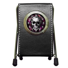 Skull Pen Holder Desk Clocks