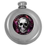 Skull Round Hip Flask (5 oz) Front