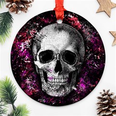 Skull Round Ornament (Two Sides)