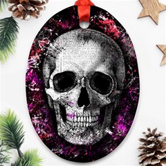 Skull Oval Ornament (Two Sides)